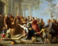 Willem van Herp the Elder - Saint Anthony of Padua distributing Bread